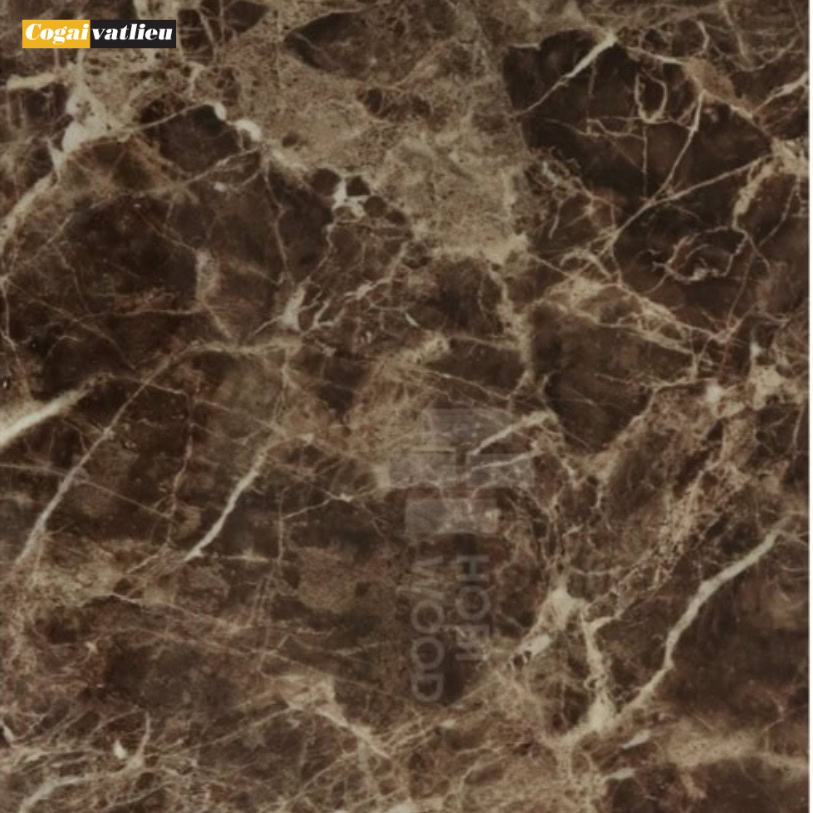 Tấm PVC vân đá Hobiwood 3mm vân đá Marble  màu nâu trầm