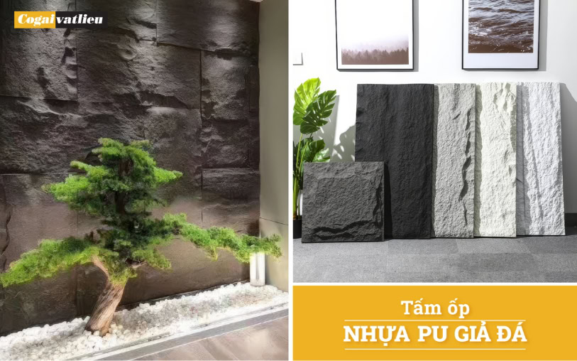 Tấm ốp nhựa PU giả đá